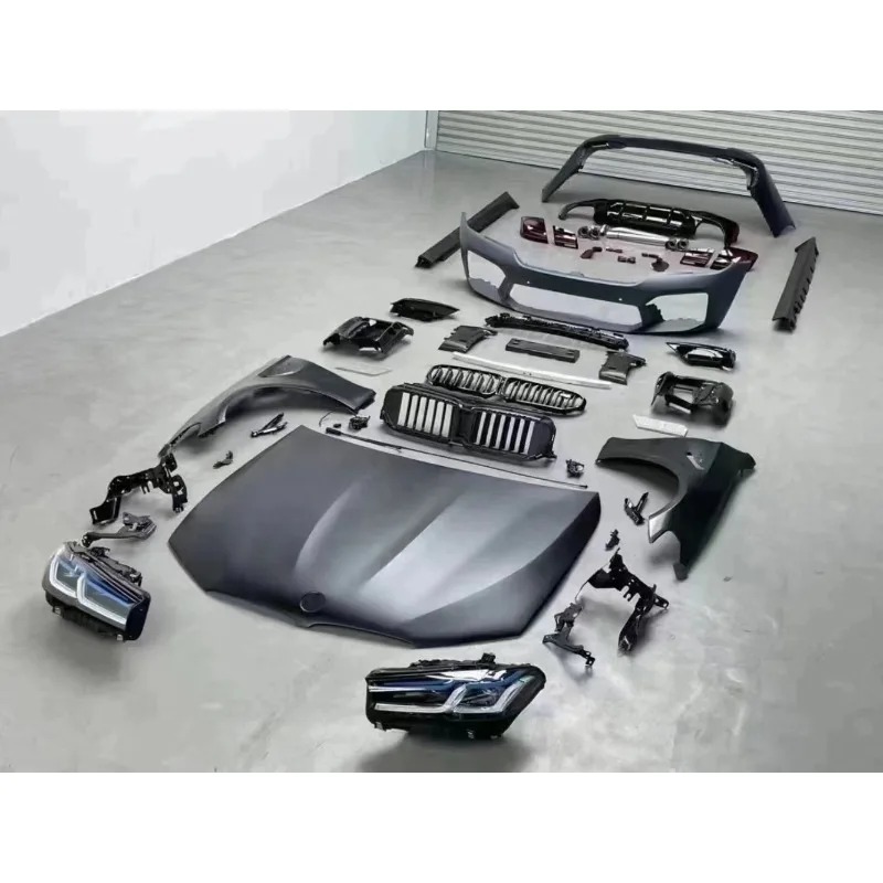 For 5 Series 2011 to 2017 Upgraded 2022 M5 Bumper Kit, LED Headlights, Taillights, Front Bumper